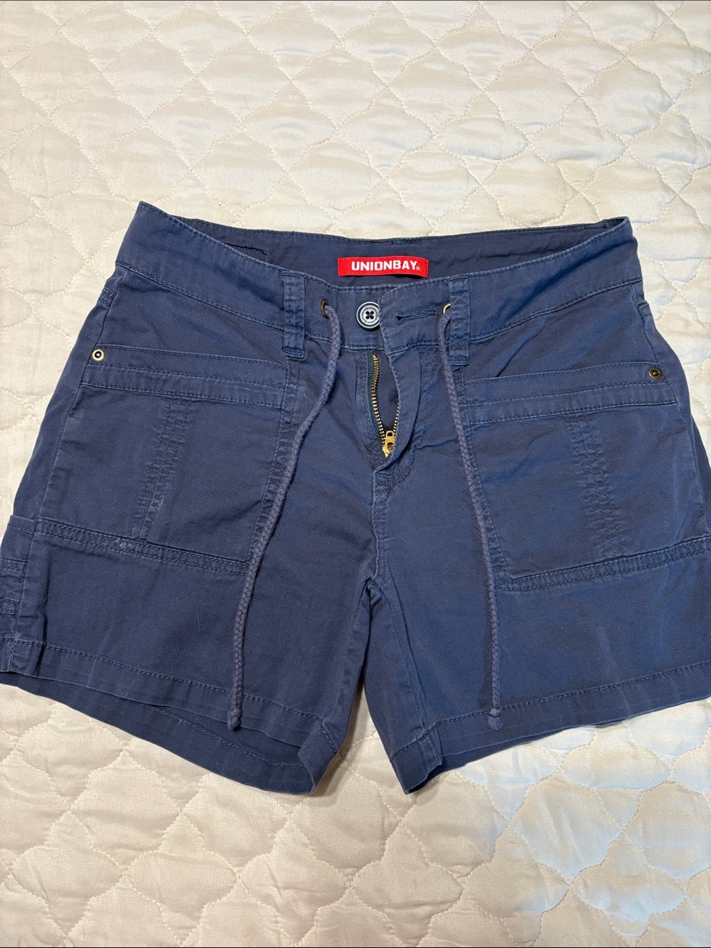 UNIONBAY Navy Drawstring Cargo Shorts